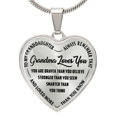 Grandma Loves You - Heart Necklace