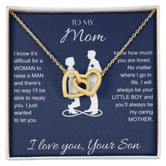 Interlocking Hearts Necklace - To My Mom