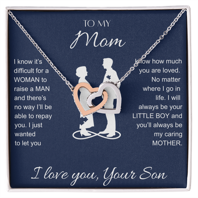 Interlocking Hearts Necklace - To My Mom