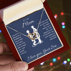 Interlocking Hearts Necklace - To My Mom